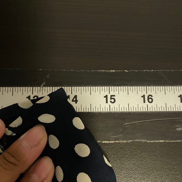 Vintage PME Womens Mini Wrap Skirt IT 44 US 8 Navy Polka Dot Ruffle Office Siren - Picture 5 of 7